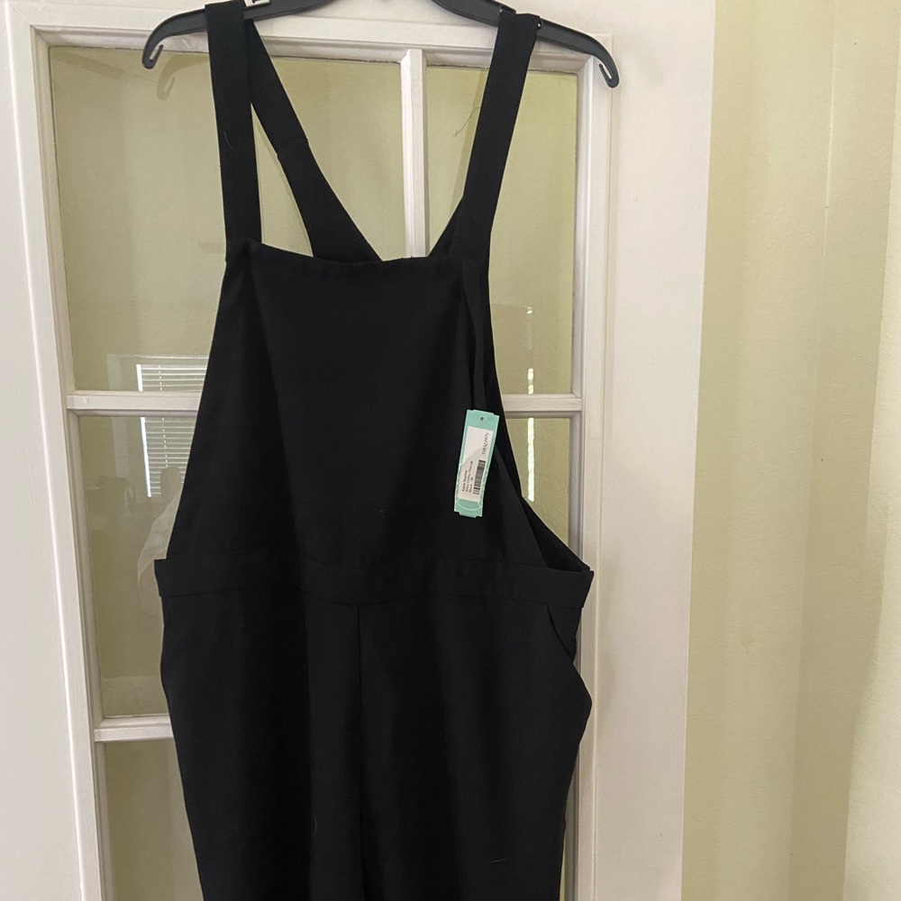 Katie Sturino for Stitch Fix Black Utility Overalls-1X